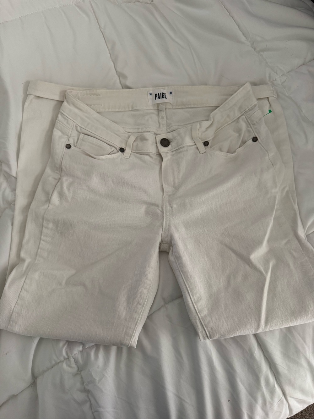 PAIGE Cream Straight-Leg Women's Jeans